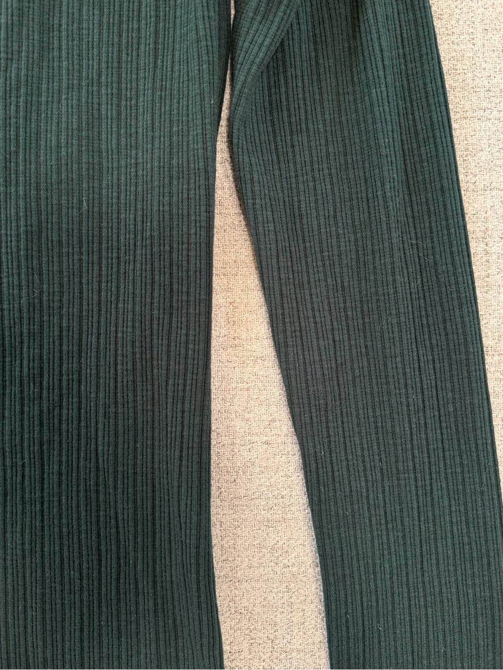 Old Navy Women's Ribbed V-Neck Long Sleeve Top - Forest Green - Picture 7 of 7